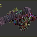 Vintage Decorative Cannon With Dragon Ornament And Striped Wheels Structure