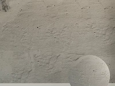 Light Gray Textured Wall With Smooth Sphere Decoration In Modern Style 3d model