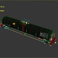 Black Rail Tank Car with Metal Ladder Yellow Marker and Text Labels