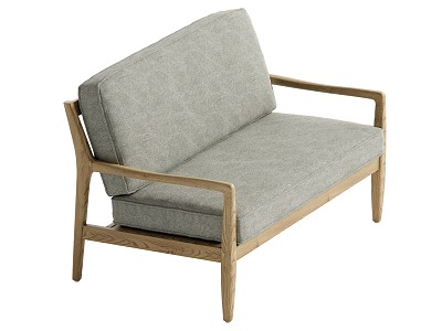 Log-style double sofa model