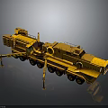 Yellow Heavy Duty Crane Truck With Multiple Wheels For Industrial Construction