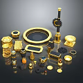 Stylish Gold And Black Decorative Household Items For Home Accessories