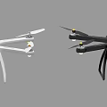 Smart Drone With White And Black Design Built In Camera 3d model