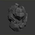 Rock Block Rock Block Rock Specimen Boulder Big Stone Block Rock Stratum Rock Stratum Rock Stratum Rock 3d model