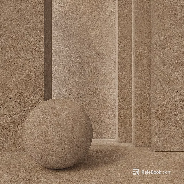 Beige Stone Textured Floor Tiles For Modern Interior Space Design And Decor 3d model 