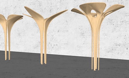 Modern Special-shaped Column Creative Column Decorative Column Package Column Modeling Column Petals Column 3d model