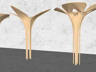 Modern Special-shaped Column Creative Column Decorative Column Package Column Modeling Column Petals Column 3d model