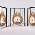 Modern Dried Branch Bird's Nest Swing 3d model