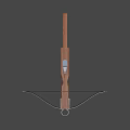Traditional Crossbow Weapon With Wooden Body Metal Components And Taut Bowstring Design Structure