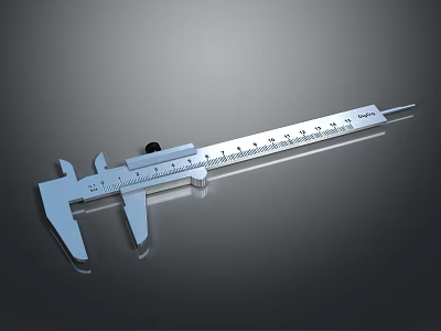 Professional Precision Metal Vernier Caliper Measuring Tool With Accurate Scale Markings 3d model