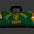 Caspus Attucks Tigers Green And Yellow Stylish Duffel Bag With Logo
