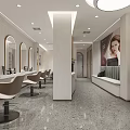 Modern Beauty Hair Salon Interior With Styling Chairs And Professional Equipment