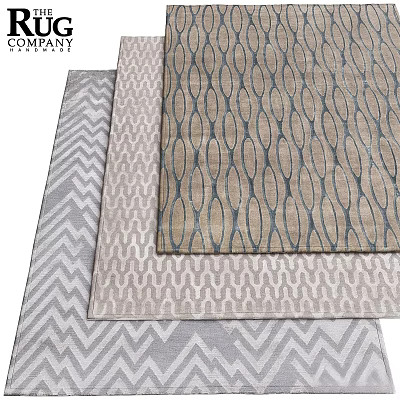 Modern Square Rugs With Geometric Patterns And Neutral Color Tones For Home Decor 3d model