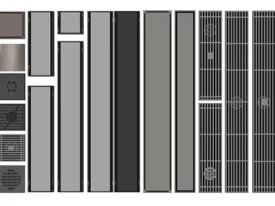 Stainless Steel Bathroom Accessories With Various Floor Drains And Modern Drain Covers 3d model