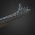 Warship Dreadnought Class Destroyer Battleship Cruise Ship Frigate Ship Carrier Low Face Number Low Model Simple Model Game Movie Class Super Writing 3d model