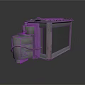 Gray Metal Industrial Equipment With Square Panel Pipes And Cooling Structure
