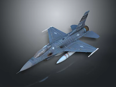Advanced Gray Jet Fighter With Missiles For Aerospace Exploration 3d model