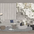 Modern sofa coffee table combination 3d model