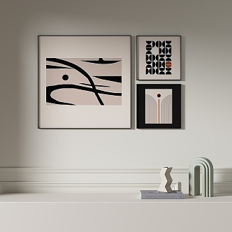 Simple abstract decorative painting 3d model