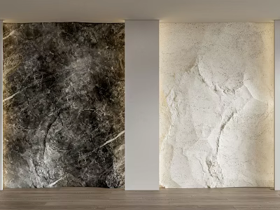 Stylish Bedroom Accent Walls With Textured Finishes 3d model