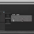 Modern Wine Cabinet Interior Design in Open Kitchen With Sleek Shelves And Ambient Lighting