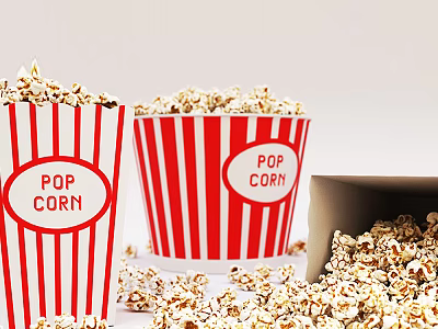 Modern Popcorn Snacks Food Beverage Snacks 3d model