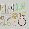 Various Handmade Hanging Accessories with Rope Metal Rings and Braided Designs