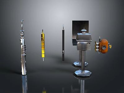 Colorful Art Supplies And Musical Instruments Including Brushes Paints And String Instruments 3d model