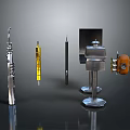 Colorful Art Supplies And Musical Instruments Including Brushes Paints And String Instruments