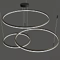 Modern Circular Ring Chandelier Interior Design With Layered Black White Rings