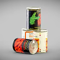 Stacked Canned Whole Carrots As Essential Household Grocery For Daily Cooking Needs