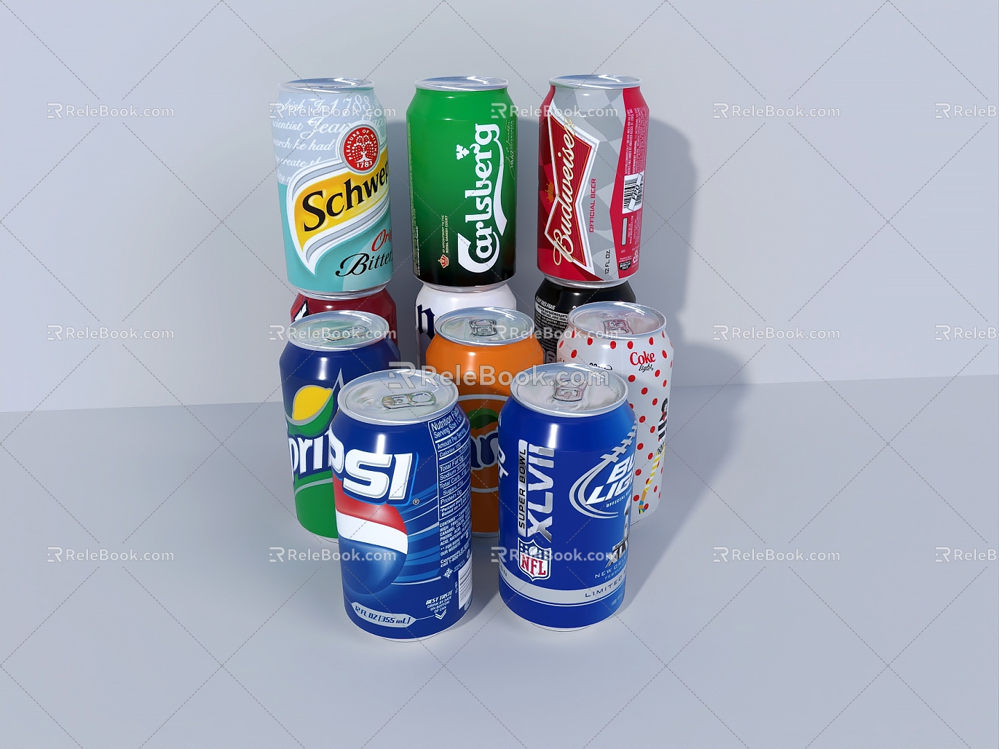 A pull can of modern beverage 3d model