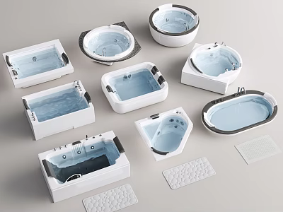 Modern Bathtub Jacuzzi Multifunctional Bathtub Household Bathtub Smart Jacuzzi 3d model