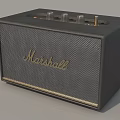 Marshall Classic Black Speaker Featuring Textured Surface And Knobs As Entertainment Appliance 3d model