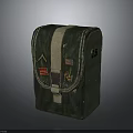 Durable Green Canvas Bag With Beige Strap And Decorative Patches For Daily Essentials