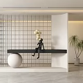 Entrance partition aisle 3d model