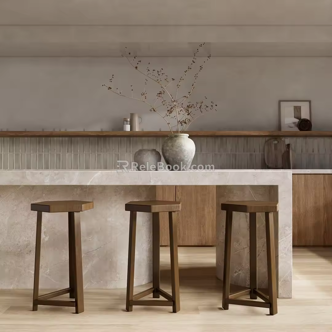 Simple Bar Stool 3d model