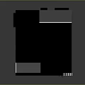 Modern Two Story Architecture Model With Black Roof And White Vertical Lines