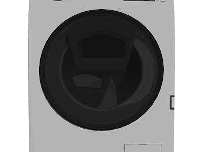 Modern Front Loading Washing Machine With Sleek Design And Digital Control Panel 3d model