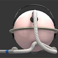 Pink Spherical Daily Use Appliance With Handle And Flexible Hose Accessory