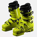 Bright Yellow Fischer RC4 Podium 150 Ski Boots for Alpine Skiing