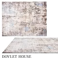 Square Rug With Abstract Beige Gray Blue Pattern And Artistic Vintage Texture