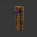 Wooden Block with Metal Hook for Modern Home Decor and Functional Use