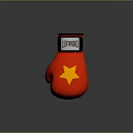 Red Boxing Training Glove With Yellow Star And CLETO REYES Brand