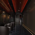 Luxurious SPA Sauna Reception Area With Ambient Lighting