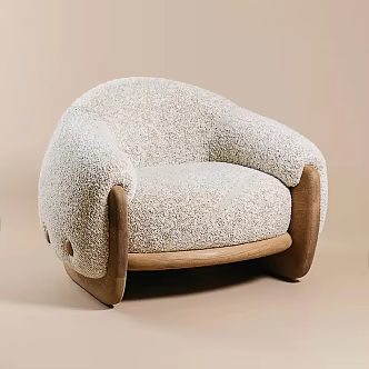 Middle Ages Single Sofa Middle Ages Armrest Sofa Single Sofa Solid Wood Sofa 3d model