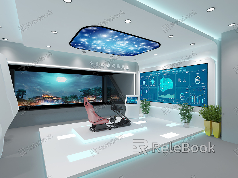 modern exhibition hall holographic exhibition hall model