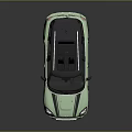 Light Green Modern SUV With Black Roof Rack Stripes And Alloy Wheels
