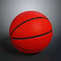 Red Textured Basketball With Black Lines For Daily Life Sports Use