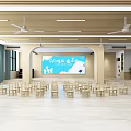 Modern kindergarten multi-function hall 3d model